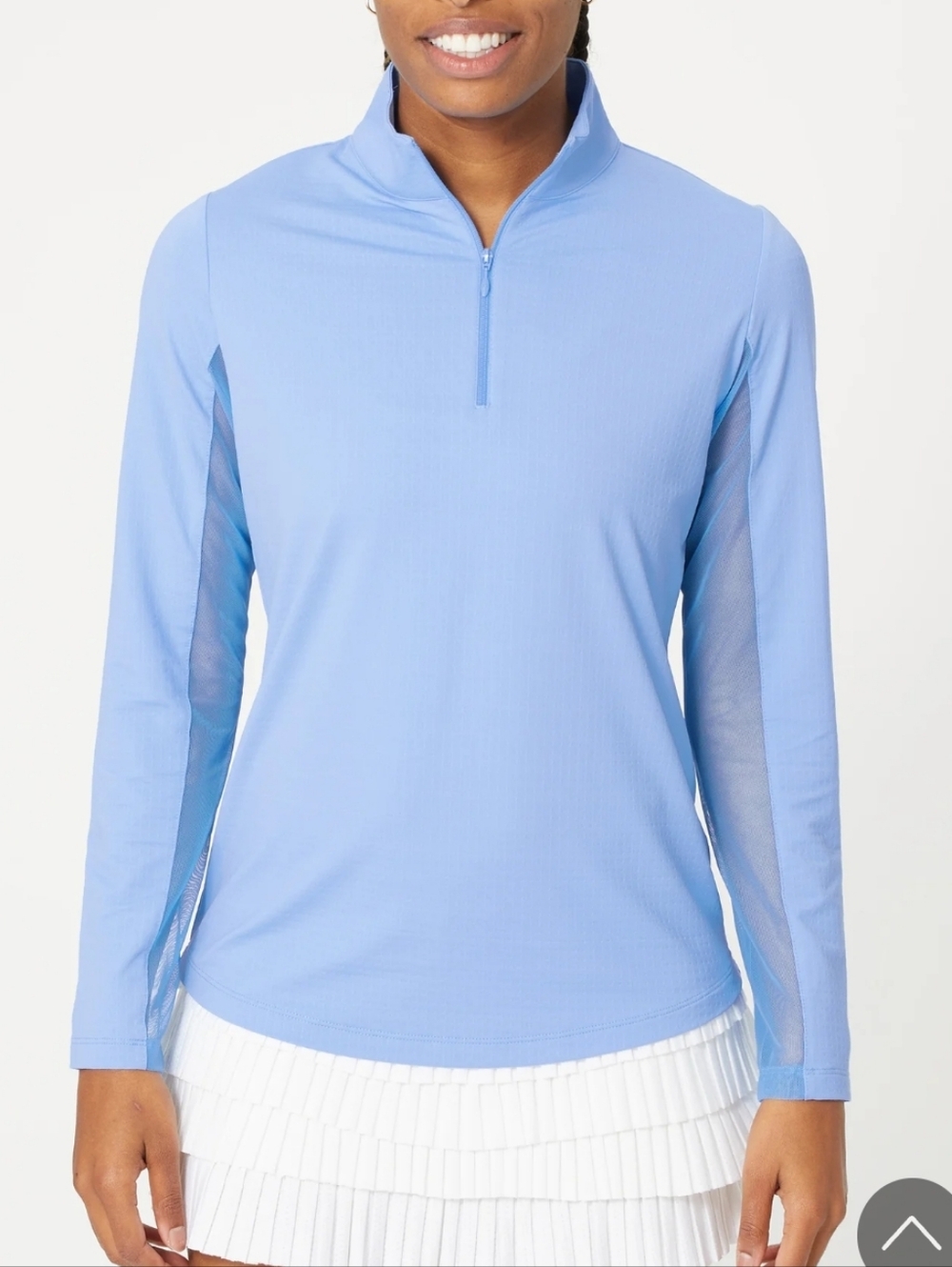 IBKUL Sky Blue Quarter-Zip Pullover
